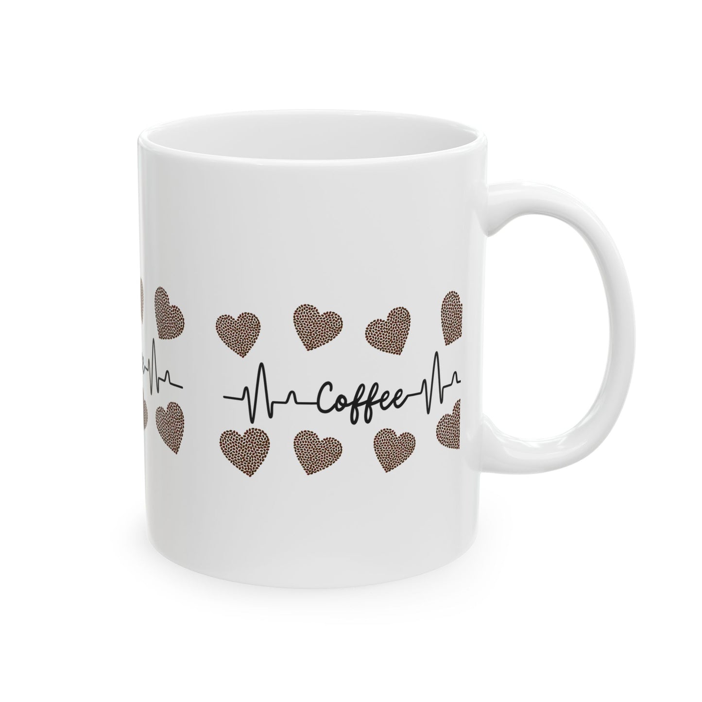 Heartfelt Coffee Ceramic Mug - Perfect Gift for Coffee Lovers, Home Decor, Office, Birthday, Valentine's Day, and More