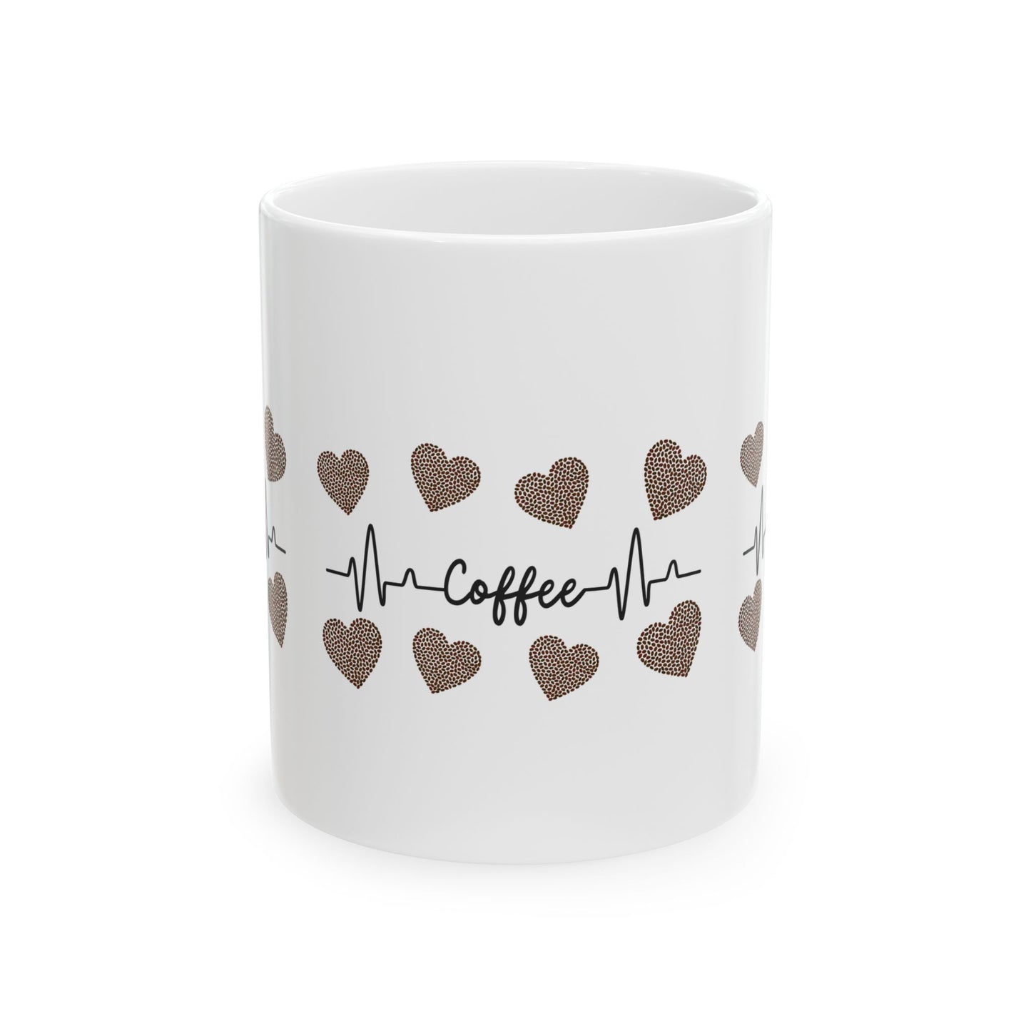 Heartfelt Coffee Ceramic Mug - Perfect Gift for Coffee Lovers, Home Decor, Office, Birthday, Valentine's Day, and More