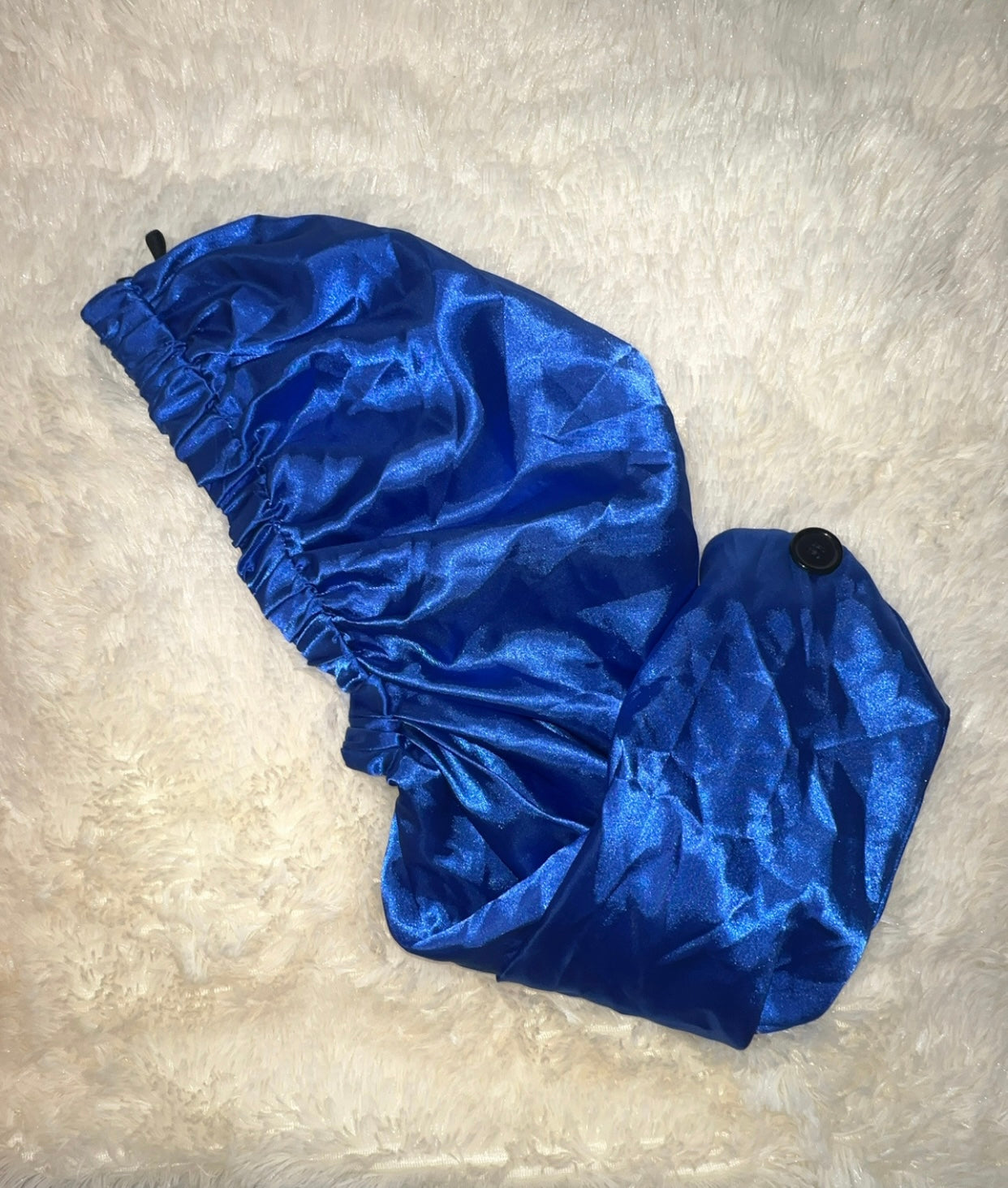 Long Satin Bonnet w/Button
