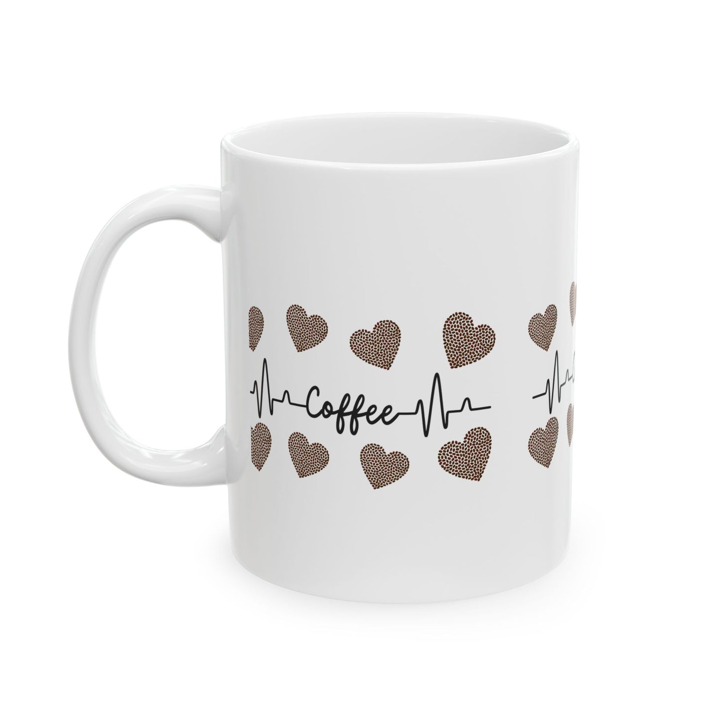 Heartfelt Coffee Ceramic Mug - Perfect Gift for Coffee Lovers, Home Decor, Office, Birthday, Valentine's Day, and More